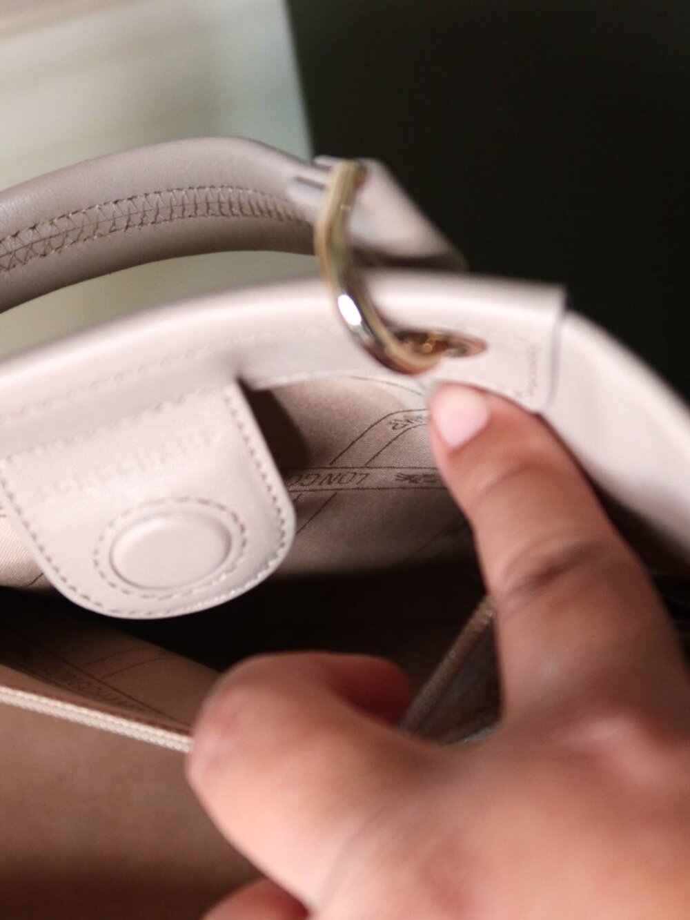 Longchamp Cabas Small Leather Handbag Tote in Clay | Preloved Very Good w Box - Picture 13 of 15